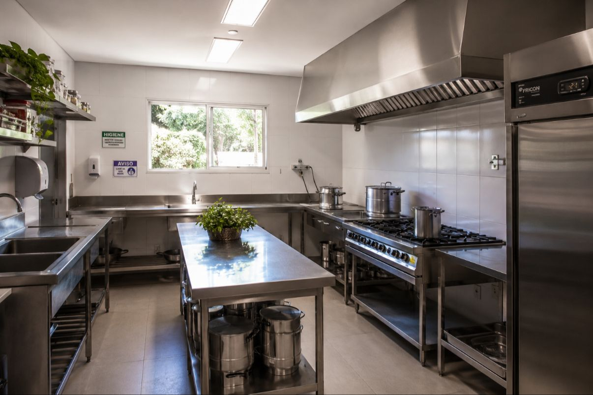 Cozinha industrial equipada